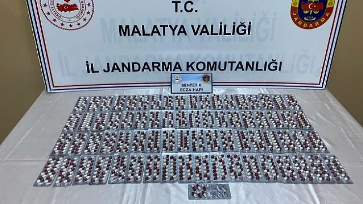 Malatya'da binden fazla sentetik hap ele geçirildi