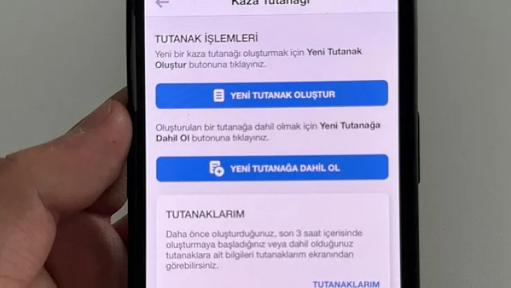 Kaza tespit tutanağı artık e-Devlet'te