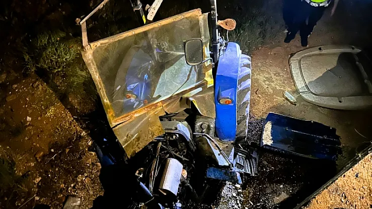 Traktör ile tır çarpıştı! 1 yaralı