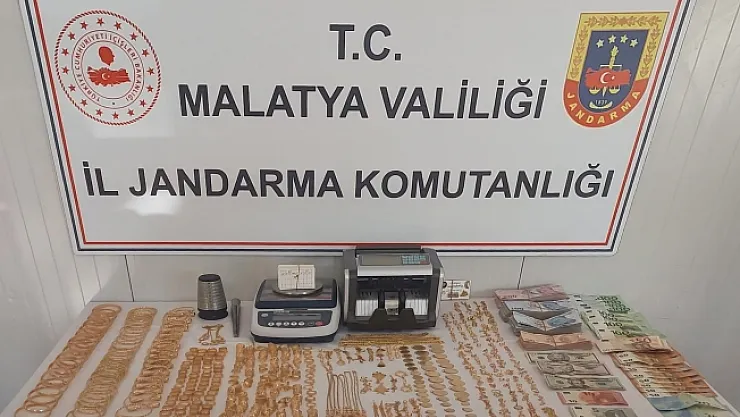 Malatya'da 6 milyonluk kaçak altın operasyonu