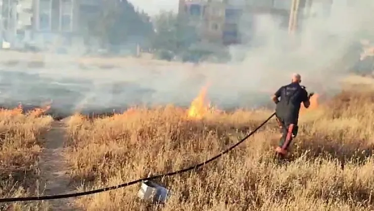 Malatya'da ot yangını!