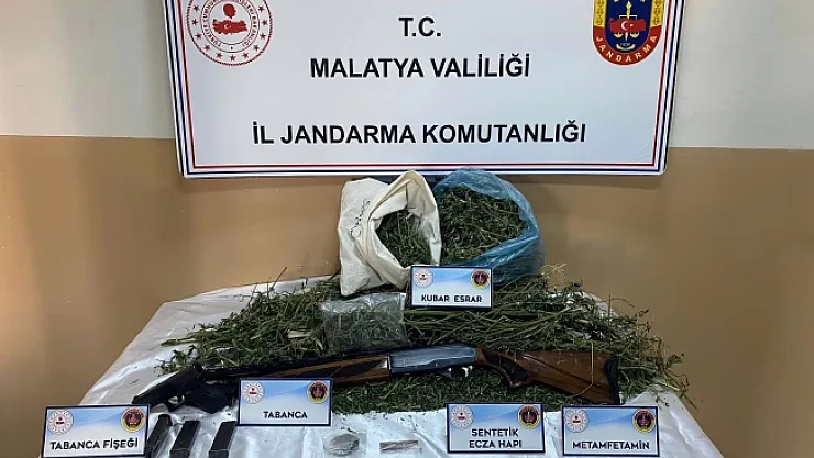 Malatya'da 3 kilo 700 gram kubar esrar ele geçirildi