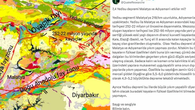Yedisu fayında oluşacak deprem Malatya'yı nasıl etkiler?