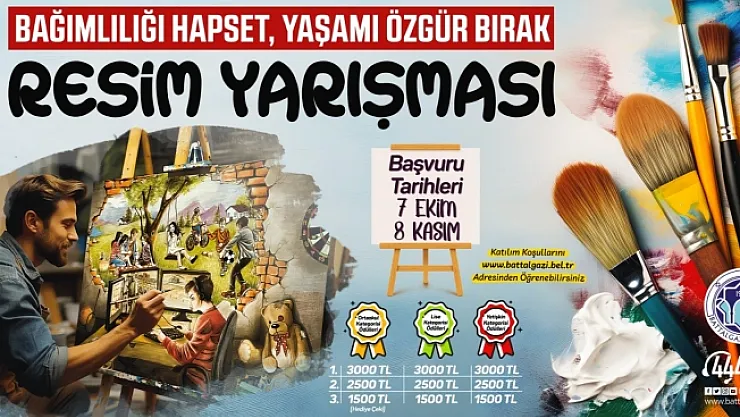 Anlamlı etkinlik! &quotBağımlılığı hapset, yaşamı özgür bırak' resim yarışması