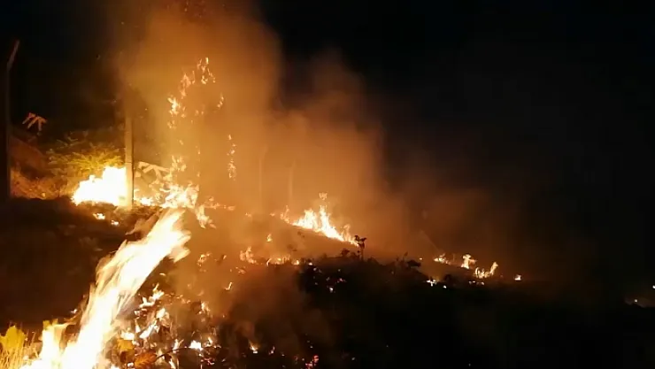 Darende'de iki ayrı noktada yangın paniği