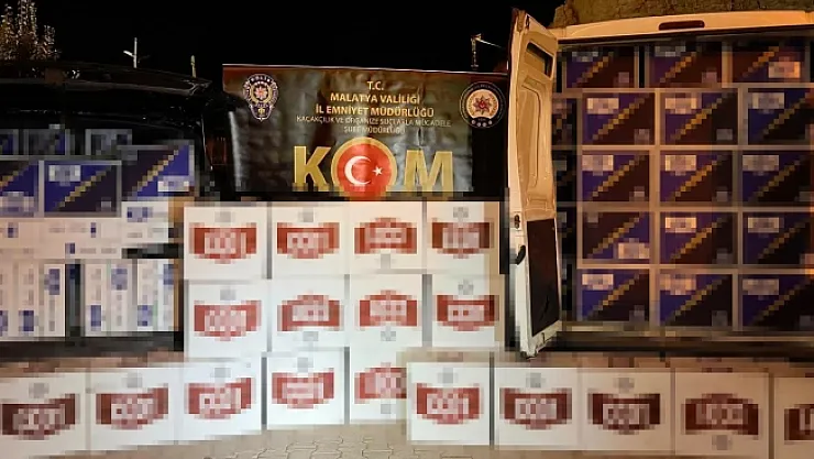 Malatya'da milyonlarca kaçak makaron ele geçirildi
