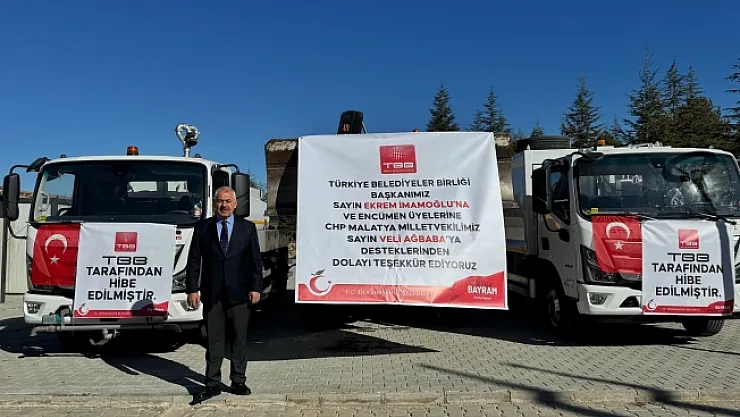 Doğanşehir Belediyesi'ne TBB'den araç desteği