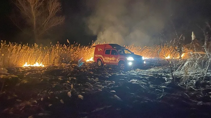 Malatya'da otluk alanda yangın