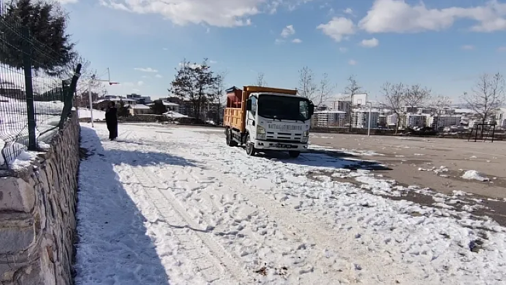 Battalgazi'de kar yağışına karşı erken müdahale