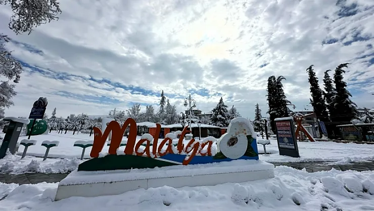 Malatya'da kar yağışı sonrası kartpostallık görüntüler