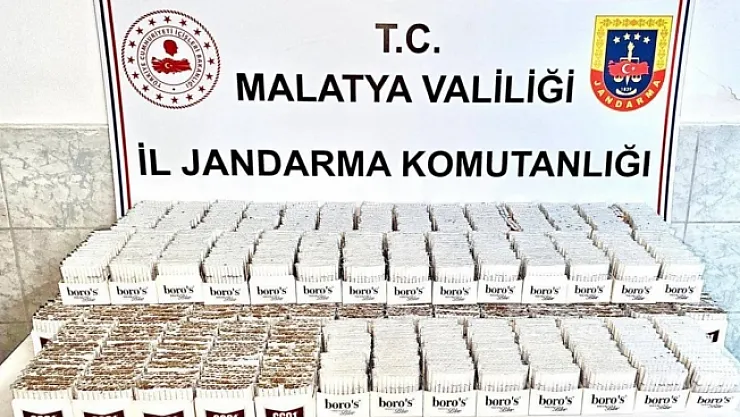 Malatya'da kaçak makaron operasyonu