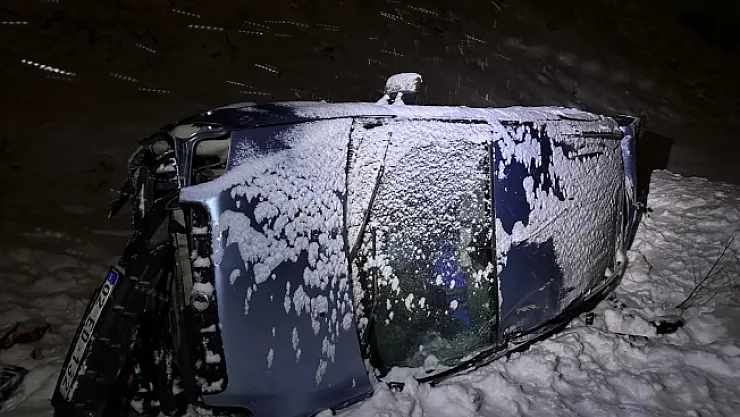 Otomobil şarampole yuvarlandı: 1 yaralı