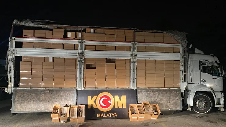 Malatya'da 7 milyon 250 bin adet makaron ele geçirildi