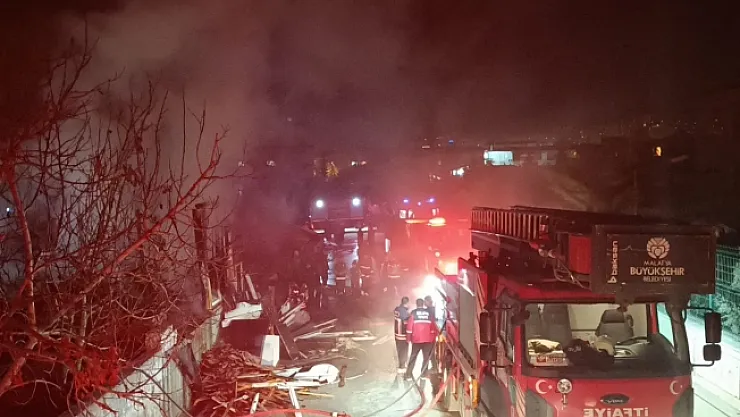 Malatya'da ev yangını