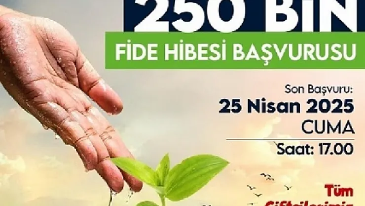 250 Bin adet fidan desteği