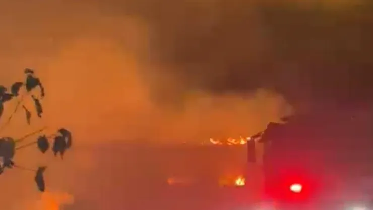 Akçadağ'da korkutan yangın