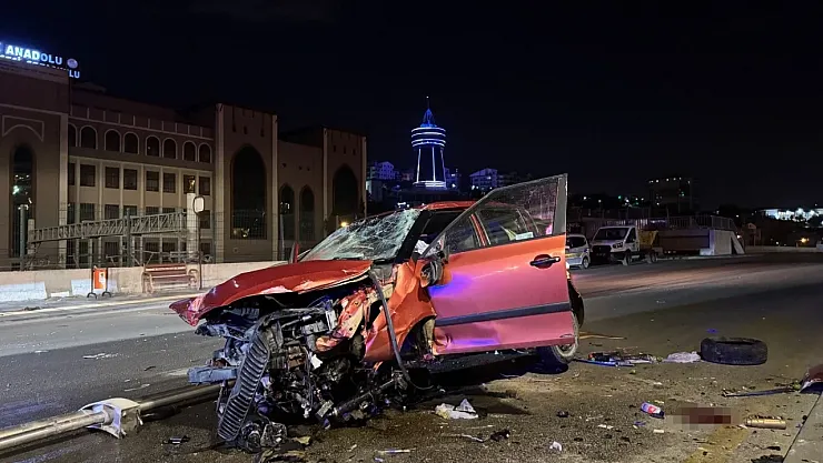 Ankara'da Dehşet Anları: Kontrolden Çıkan Otomobil Köprüden Uçtu