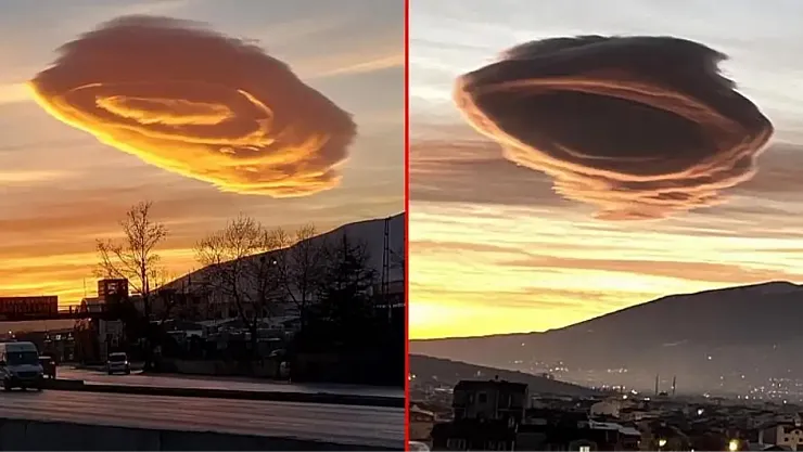 Bursa Semalarında Büyüleyici Gökyüzü Şovu: Mercek Bulutu Görüntülendi