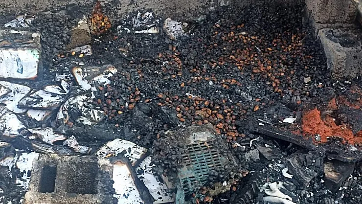 Darende'de ev yangını