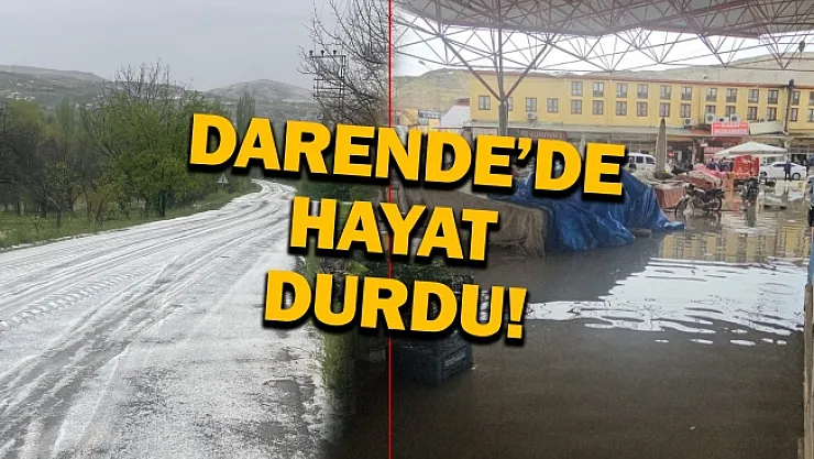 Darende'de hayat durdu!