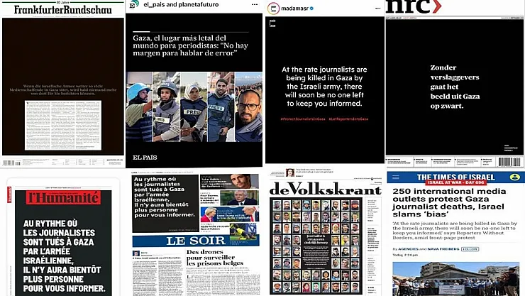 Dünya medyasından Gazze için eş zamanlı protesto: Yayınlar karartıldı