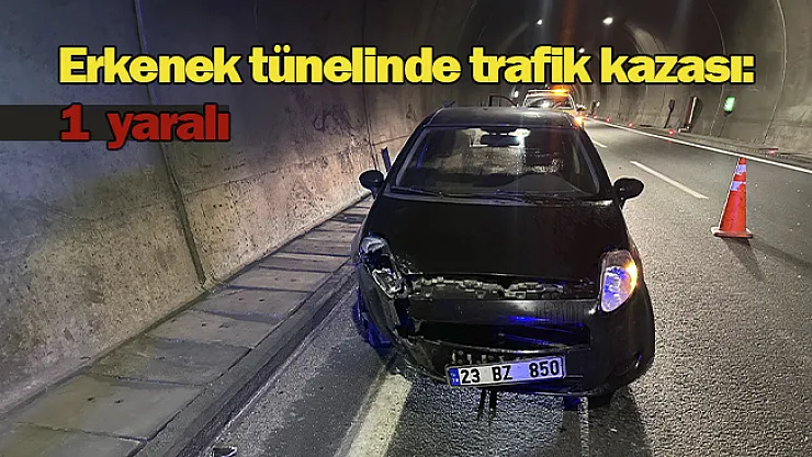 Erkenek tünelinde trafik kazası: 1 yaralı