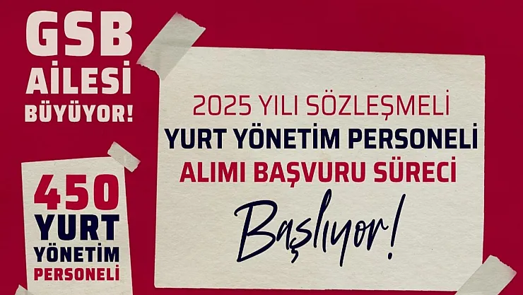 Gençlik ve Spor Bakanlığı 450 personel alacak