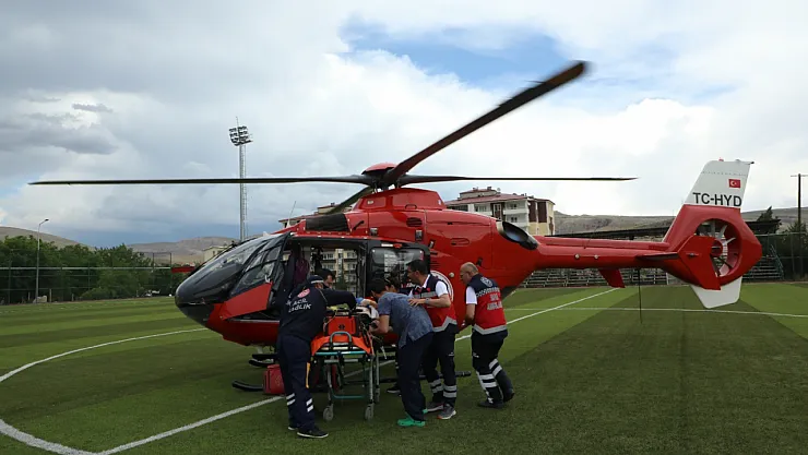 Malatya'da hastanın imdadına ambulans helikopter yetişti