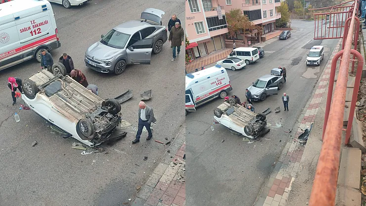 Malatya'da İnanılmaz Kaza! Araç Uçuruma Yuvarlandı