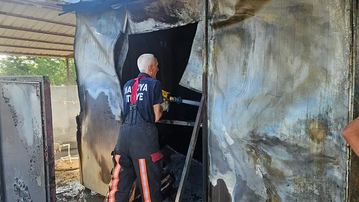 Malatya'da konteyner yandı