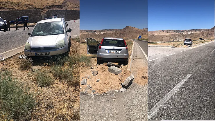 Malatya'da Otomobil Orta Refüje Çıktı: 1 Yaralı