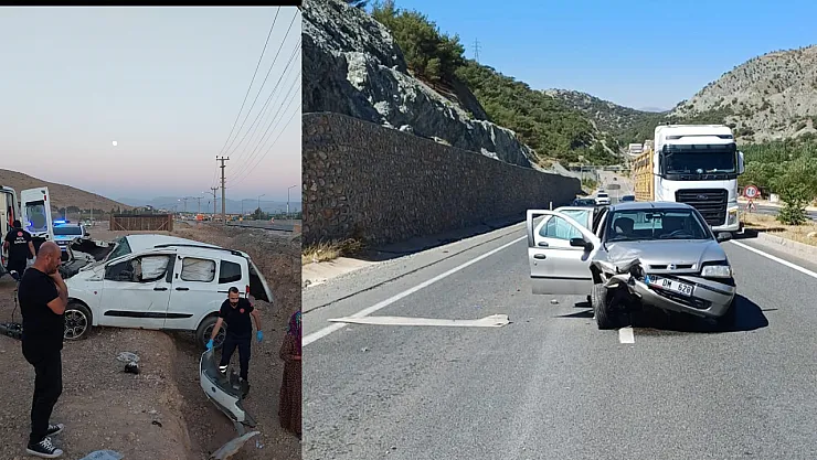 Malatya'da peş peşe kazalar: 5 yaralı