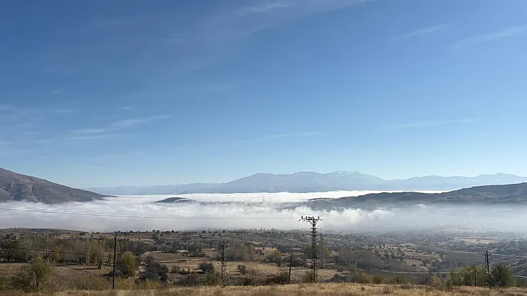 Malatya'da sis doğayı kartpostala çevirdi