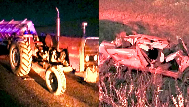 Malatya'da Ticari Araç Traktöre Çarptı