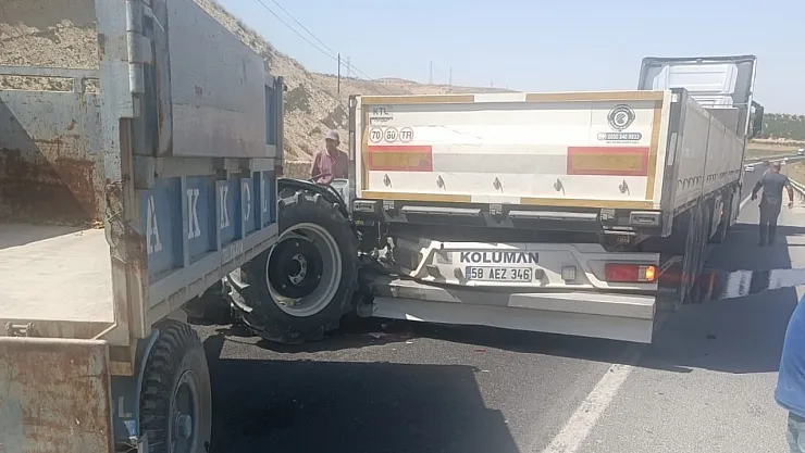 Malatya'da trafik kazası: Traktör sürücüsü yaralandı