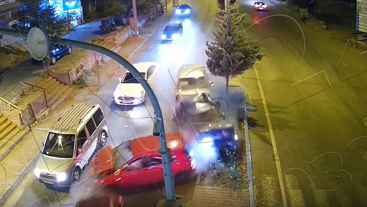 Malatya'da Zincirleme Kaza Kamerada