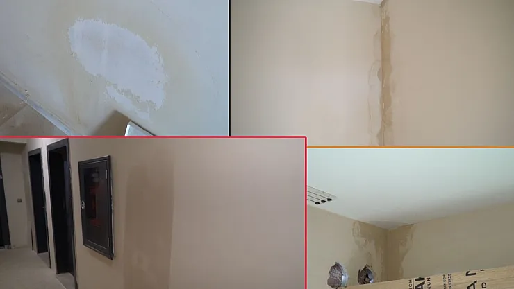 Malatya'daki TOKİ Konutlarında Su Kaçağı Var! Duvarlar Su İçinde!