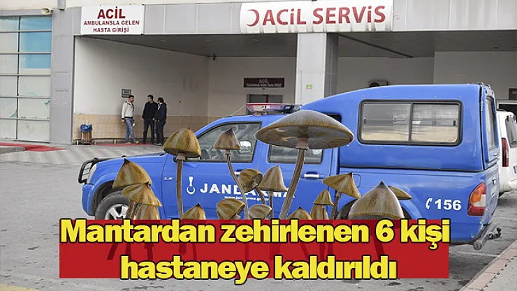 Mantardan zehirlenen 6 kişi hastaneye kaldırıldı