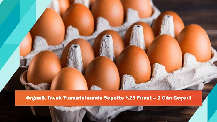 Organik ve Gezen Tavuk Yumurtalarında Sepette % Fırsat – Sadece 2 Gün Geçerli