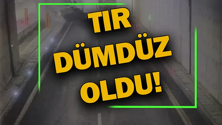 Tır dümdüz oldu!
