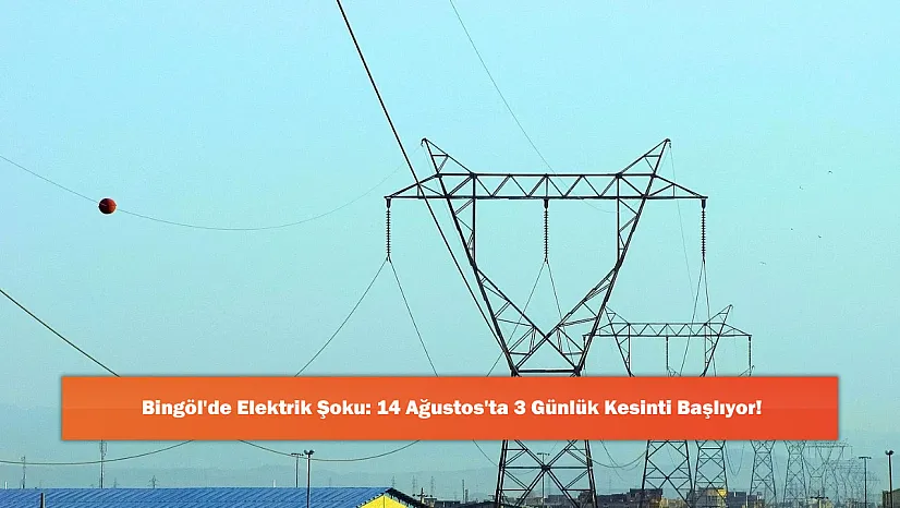 Bingöl'de Elektrik Şoku: 14 Ağustos'ta 3 Günlük Kesinti Başlıyor!