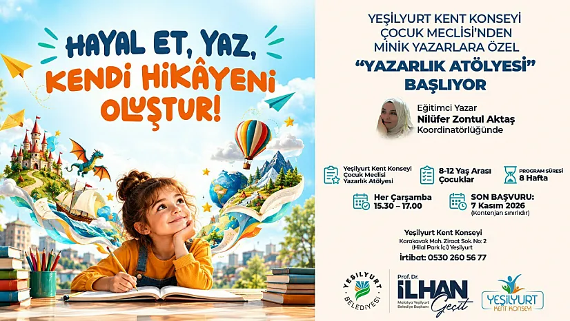 Malatya'da Çocuklar İçin Yazarlık Atölyesi Açılıyor!