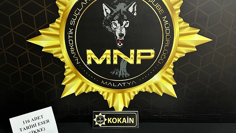 Malatya'da Şok Baskın! Kokainin Yanında Roma Sikkeleri Çıktı