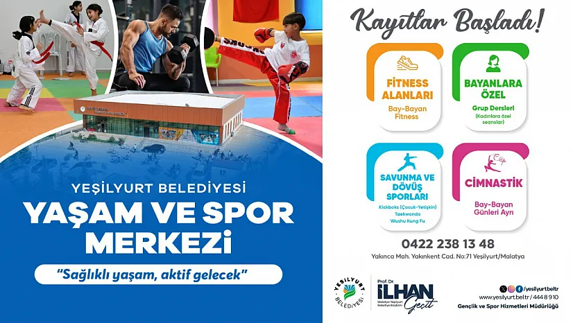Yeşilyurt Belediyesi Spor Merkezi İçin Başvurular Başladı!