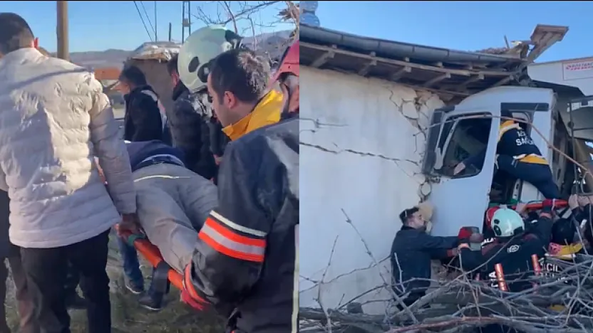 Battalgazi'de Freni Patlayan Kamyon Dehşet Saçtı: Sürücü Yaralandı!