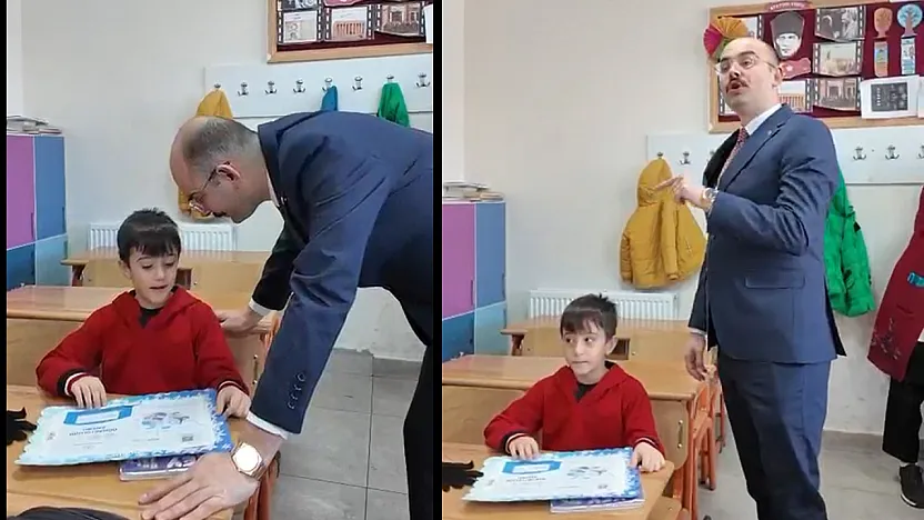 Doğanşehir'de Karne Alırken Kaymakamdan Hizmet Talep Etti!