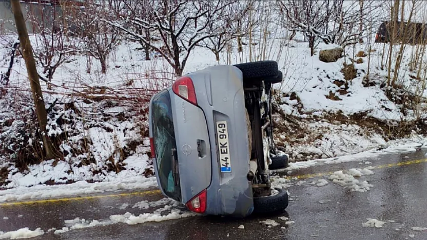 Doğanşehir'de Trafik Kazası: Kar ve Buzlanma Etkili Oldu!