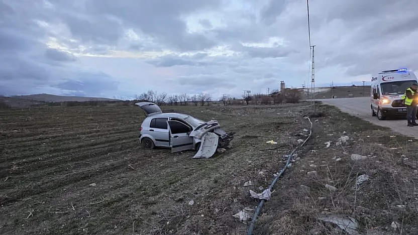 Doğanşehir Savaklı'da Korkutan Kaza! Kontrolden Çıkan Araç Ters Döndü