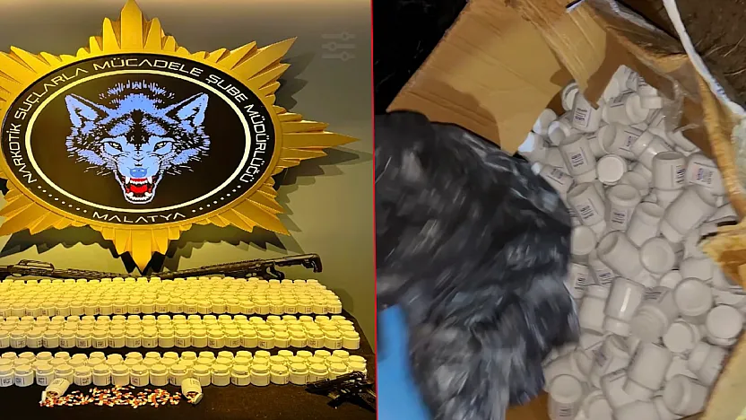 Malatya'da 3 Adrese Baskın: On Binlerce Sentetik Ecza Ele Geçirildi