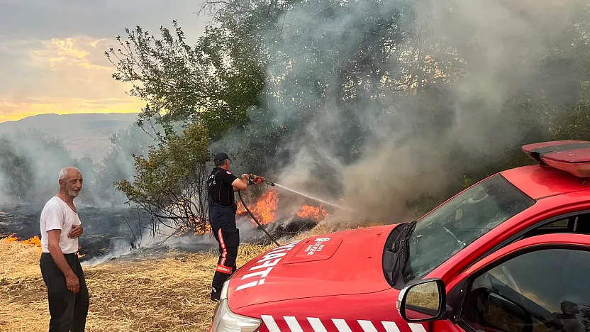 Malatya'da Alevler Besi Alanını Sardı! Yangın Söndürüldü
